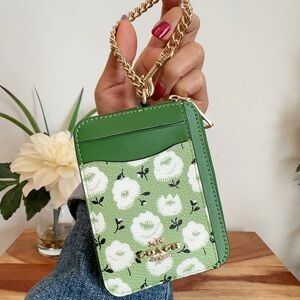 Coach Zip Card Case With‎ Floral Print